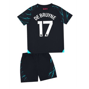 Manchester City Kevin De Bruyne #17 Rezervni Dres za Dječji 2023-24 Kratak Rukavima (+ kratke hlače)